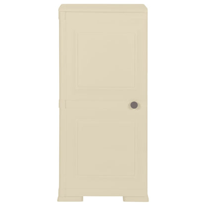 vidaXL Kunststoffschrank 40x43x85,5 cm Holzdesign Angora-Weiß