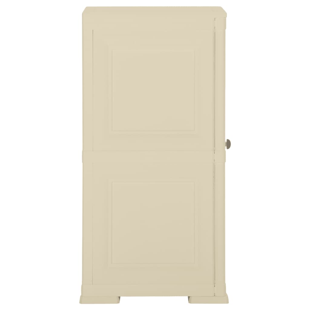 vidaXL Kunststoffschrank 40x43x85,5 cm Holzdesign Angora-Weiß