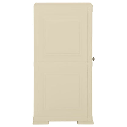 vidaXL Kunststoffschrank 40x43x85,5 cm Holzdesign Angora-Weiß