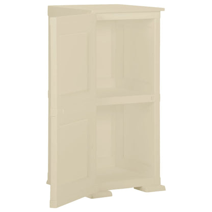 vidaXL Kunststoffschrank 40x43x85,5 cm Holzdesign Angora-Weiß