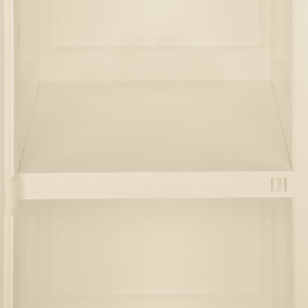 vidaXL Kunststoffschrank 40x43x85,5 cm Holzdesign Angora-Weiß