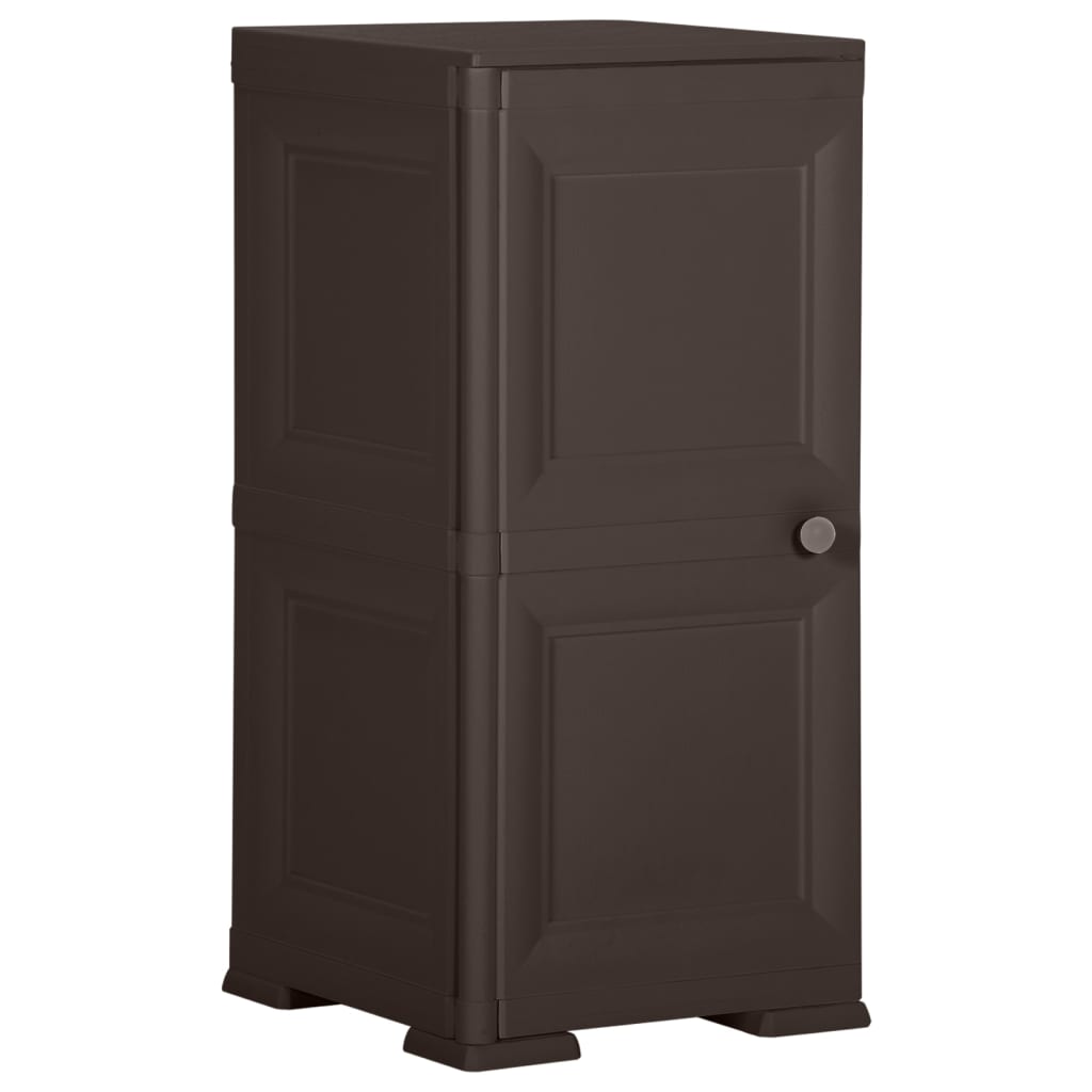 vidaXL Kunststoffschrank 40x43x85,5 cm Holzdesign Braun