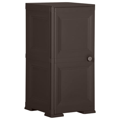 vidaXL Kunststoffschrank 40x43x85,5 cm Holzdesign Braun
