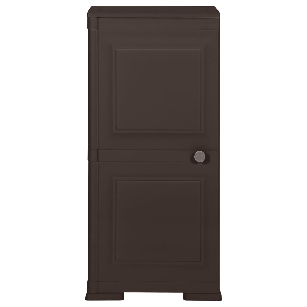 vidaXL Kunststoffschrank 40x43x85,5 cm Holzdesign Braun