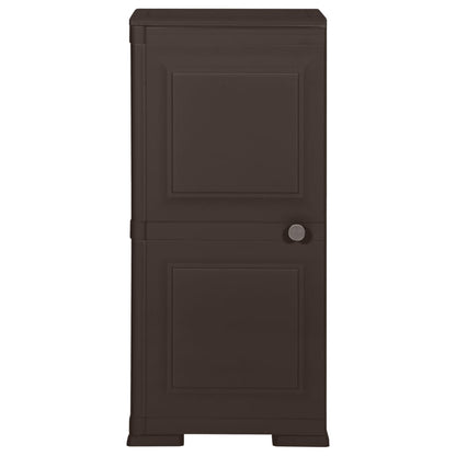 vidaXL Kunststoffschrank 40x43x85,5 cm Holzdesign Braun