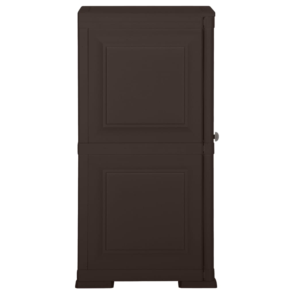 vidaXL Kunststoffschrank 40x43x85,5 cm Holzdesign Braun