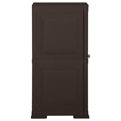 vidaXL Kunststoffschrank 40x43x85,5 cm Holzdesign Braun