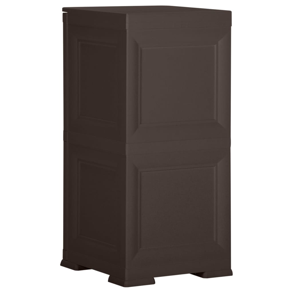vidaXL Kunststoffschrank 40x43x85,5 cm Holzdesign Braun