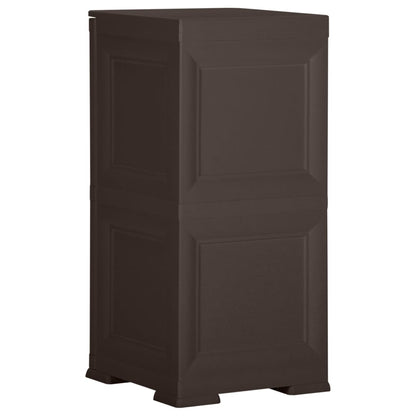 vidaXL Kunststoffschrank 40x43x85,5 cm Holzdesign Braun