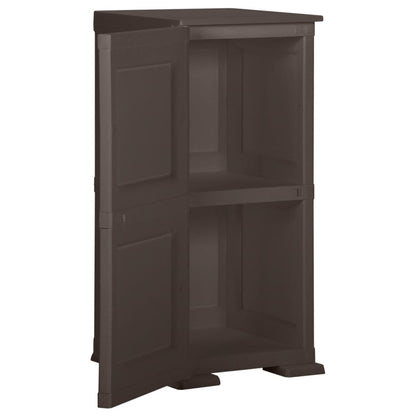 vidaXL Kunststoffschrank 40x43x85,5 cm Holzdesign Braun