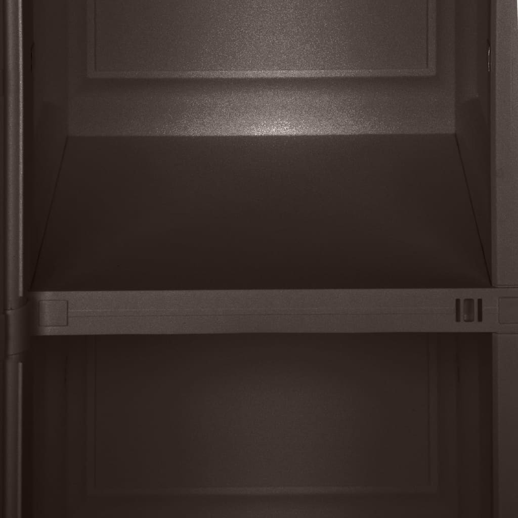 vidaXL Kunststoffschrank 40x43x85,5 cm Holzdesign Braun