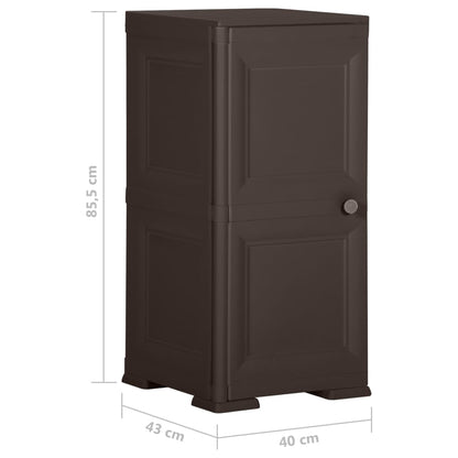 vidaXL Kunststoffschrank 40x43x85,5 cm Holzdesign Braun