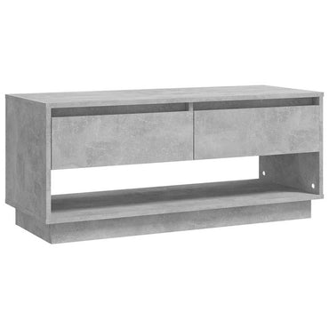 vidaXL Meuble TV gris béton 102x41x44 cm en bois d'ingénierie