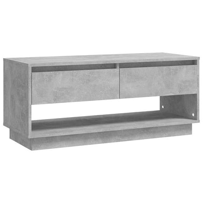 vidaXL Meuble TV gris béton 102x41x44 cm en bois d'ingénierie