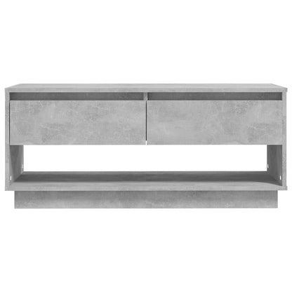 vidaXL Meuble TV gris béton 102x41x44 cm en bois d'ingénierie