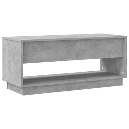 vidaXL Meuble TV gris béton 102x41x44 cm en bois d'ingénierie