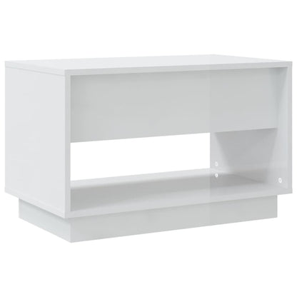 vidaXL Meuble TV blanc brillant 70x41x44 cm Bois d'ingénierie