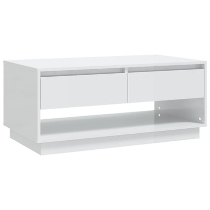 vidaXL Couchtisch Hochglanz-Weiß 102,5x55x44 cm Holzwerkstoff