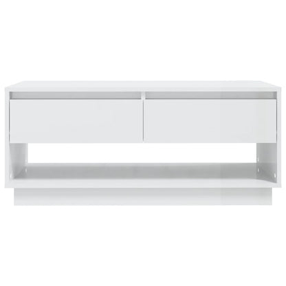 vidaXL Couchtisch Hochglanz-Weiß 102,5x55x44 cm Holzwerkstoff