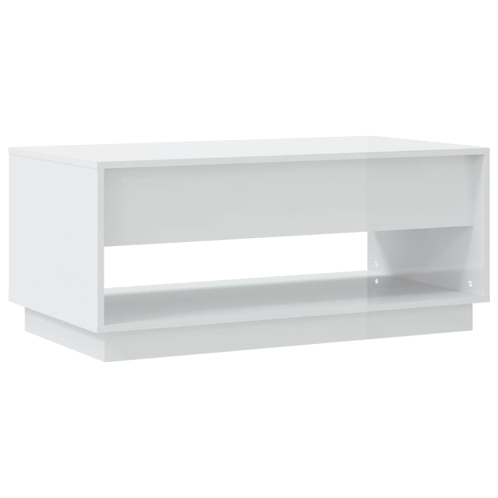 vidaXL Couchtisch Hochglanz-Weiß 102,5x55x44 cm Holzwerkstoff