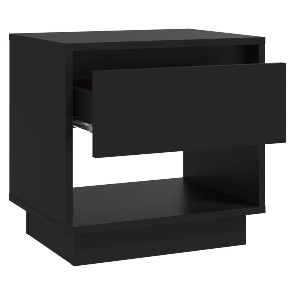 vidaXL Nachttisch Schwarz 45x34x44 cm Holzwerkstoff