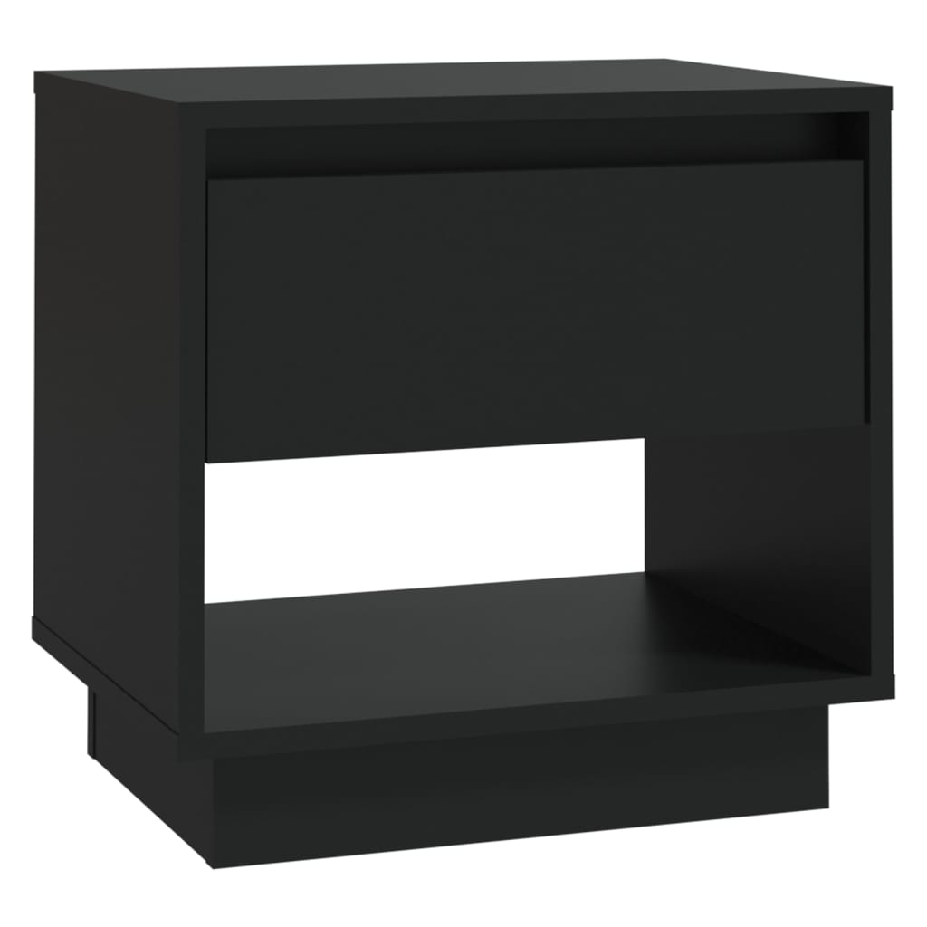 vidaXL Nachttische 2 Stk. Schwarz 45x34x44 cm Holzwerkstoff