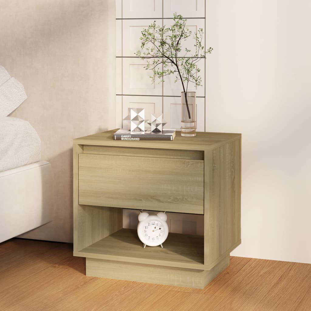 vidaXL Table de chevet chêne Sonoma 45x34x44 cm Aggloméré