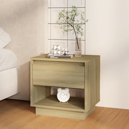 vidaXL Table de chevet chêne Sonoma 45x34x44 cm Aggloméré