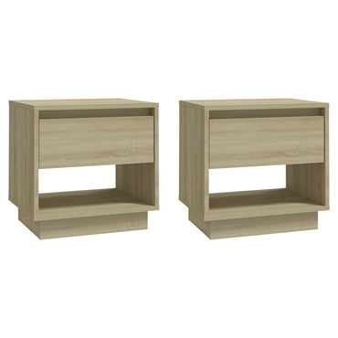 vidaXL Nachttische 2 Stk. Sonoma-Eiche 45x34x44 cm Holzwerkstoff
