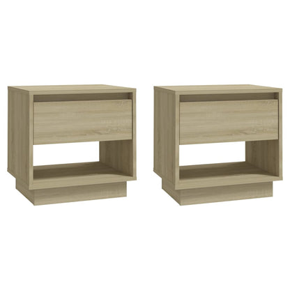 vidaXL Nachttische 2 Stk. Sonoma-Eiche 45x34x44 cm Holzwerkstoff