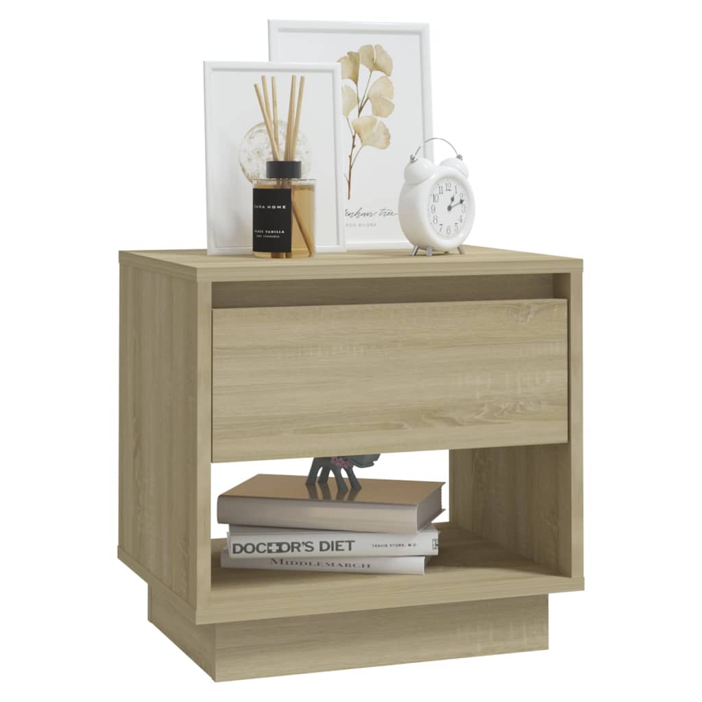 vidaXL Nachttische 2 Stk. Sonoma-Eiche 45x34x44 cm Holzwerkstoff