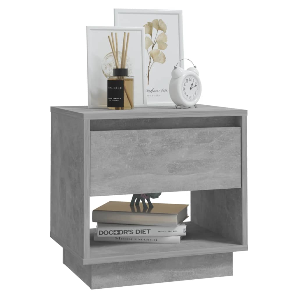 vidaXL Nachttisch Betongrau 45x34x44 cm Holzwerkstoff