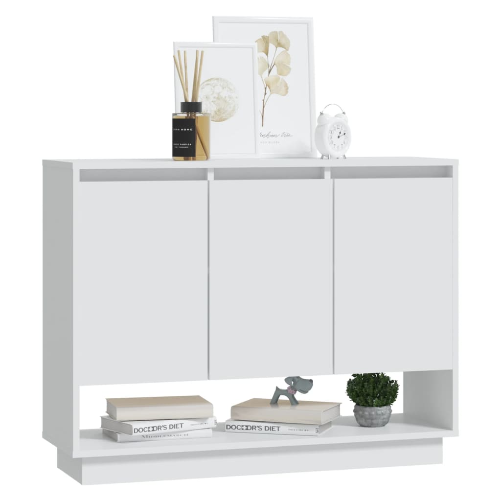 vidaXL Bahut blanc 97x31x75 cm en bois d'ingénierie