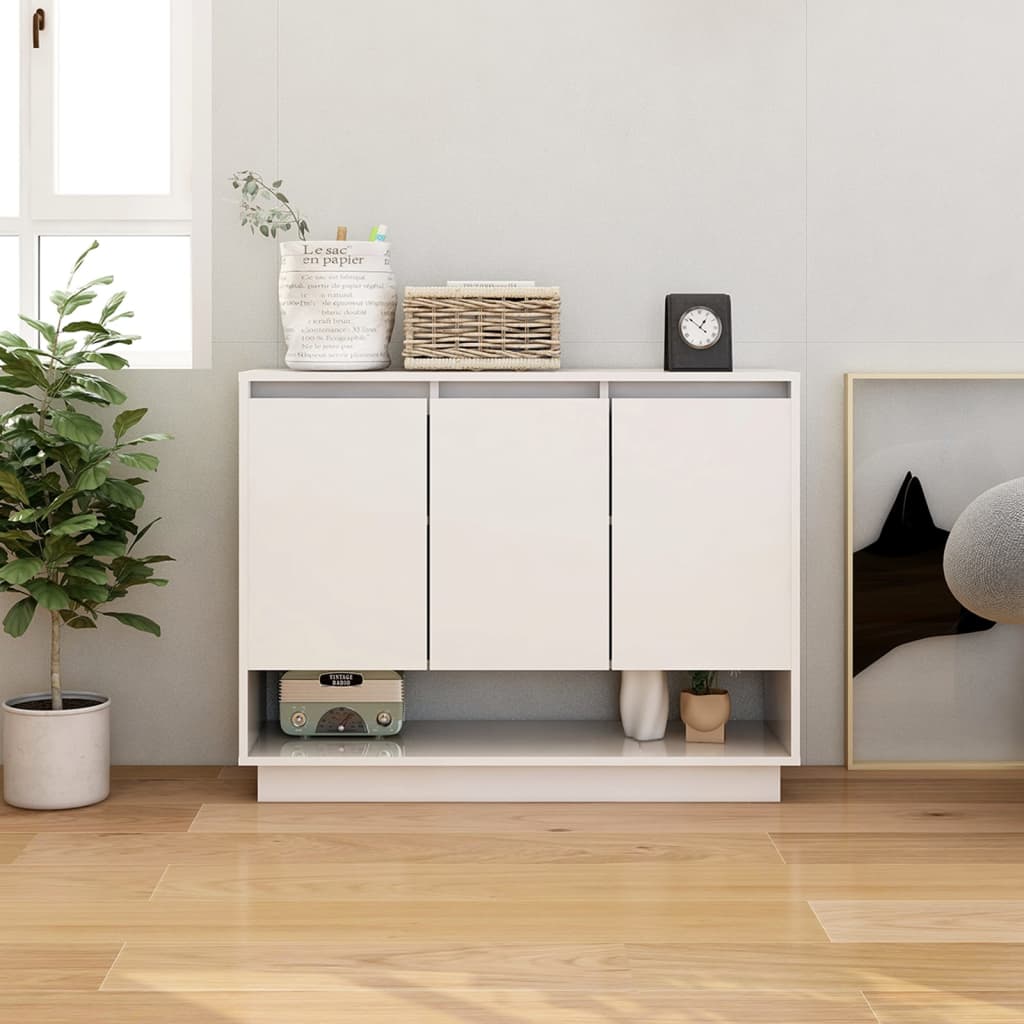 vidaXL Bahut blanc 97x31x75 cm en bois d'ingénierie