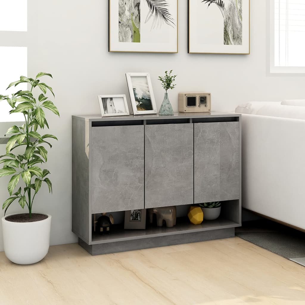 vidaXL Sideboard Betongrau 97x31x75 cm Holzwerkstoff