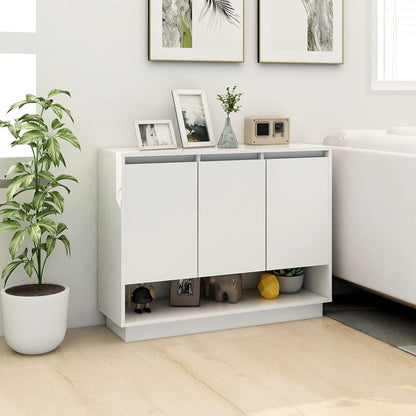 vidaXL Buffet haut brillant blanc 97x31x75 cm Bois d'ingénierie