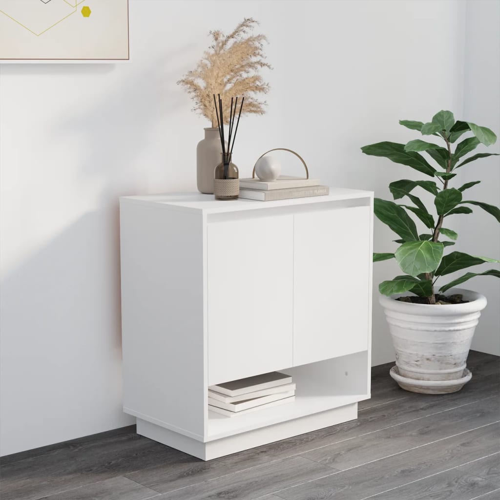 vidaXL Buffet Blanc 70x41x75 cm Bois d'ingénierie