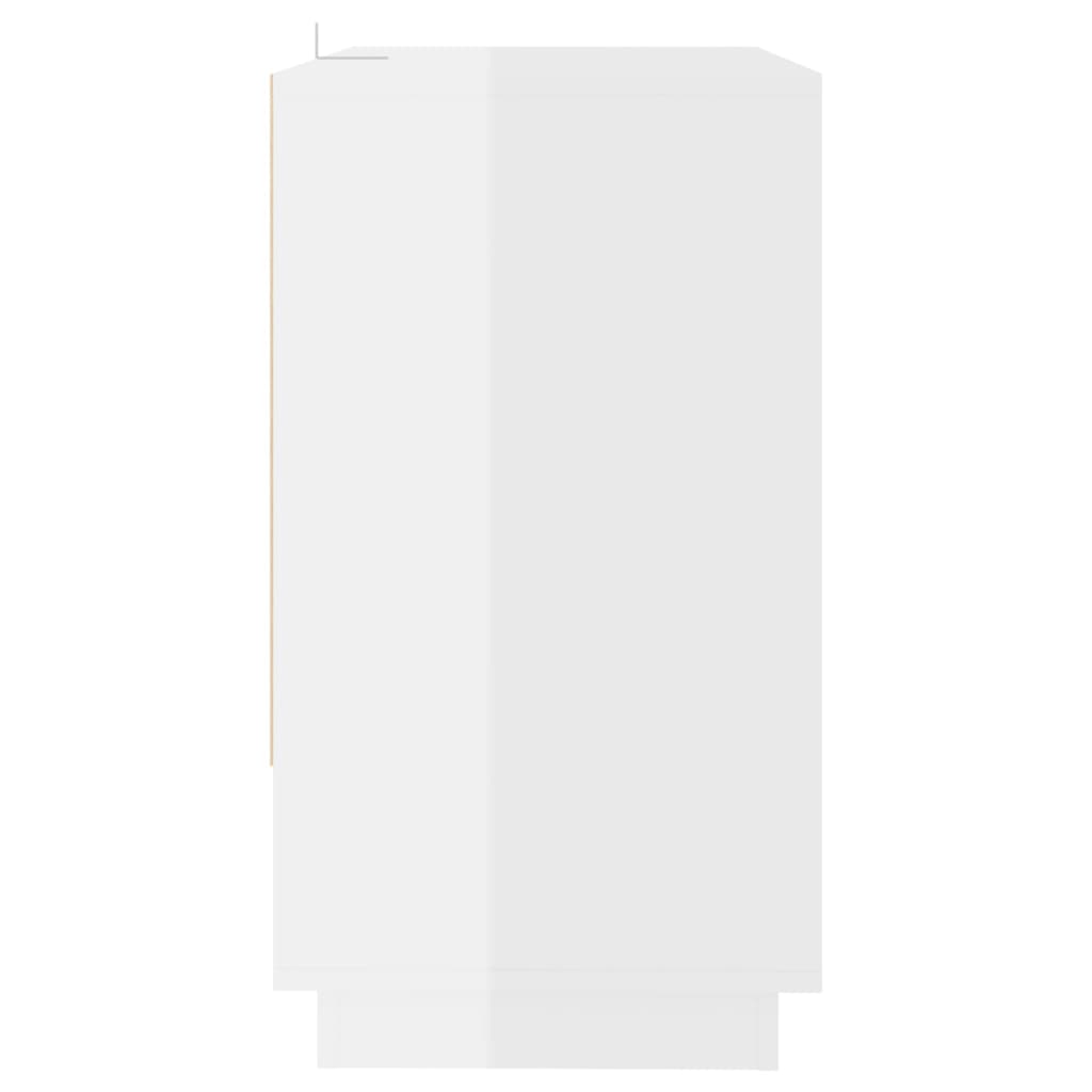 vidaXL Buffet blanc brillant 70x41x75 cm Bois d'ingénierie