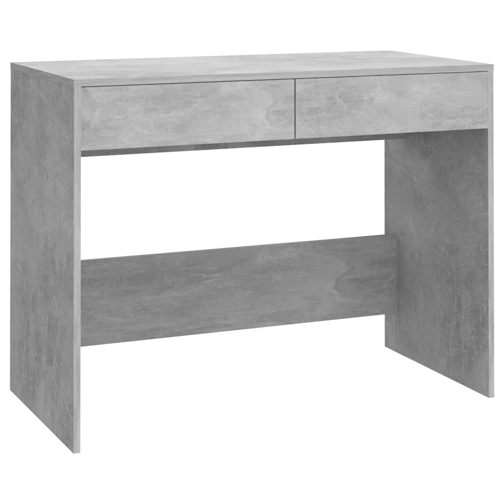 vidaXL Bureau gris béton 101x50x76,5 cm bois d'ingénierie