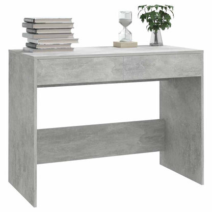 vidaXL Bureau gris béton 101x50x76,5 cm bois d'ingénierie