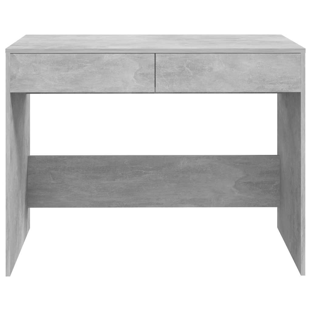 vidaXL Bureau gris béton 101x50x76,5 cm bois d'ingénierie