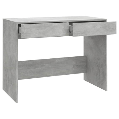 vidaXL Bureau gris béton 101x50x76,5 cm bois d'ingénierie
