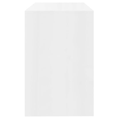 vidaXL Bureau blanc brillant 101 x 50 x 76,5 cm Aggloméré
