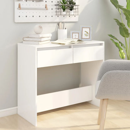 vidaXL Console Blanc 89x41x76,5 cm Bois d'ingénierie