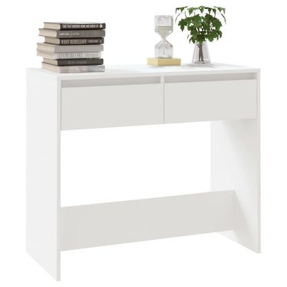 vidaXL Console Blanc 89x41x76,5 cm Bois d'ingénierie