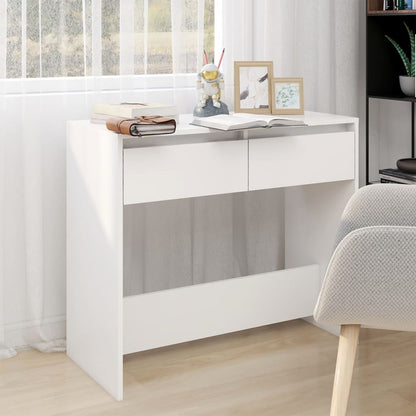 vidaXL Console Blanc 89x41x76,5 cm Bois d'ingénierie