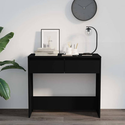 vidaXL Console Noir 89x41x76,5 cm Bois d'ingénierie