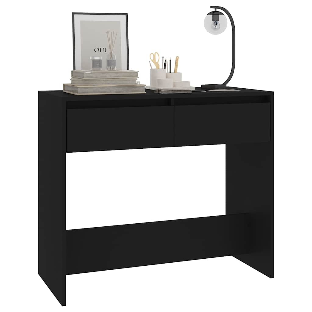 vidaXL Console Noir 89x41x76,5 cm Bois d'ingénierie