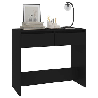 vidaXL Console Noir 89x41x76,5 cm Bois d'ingénierie