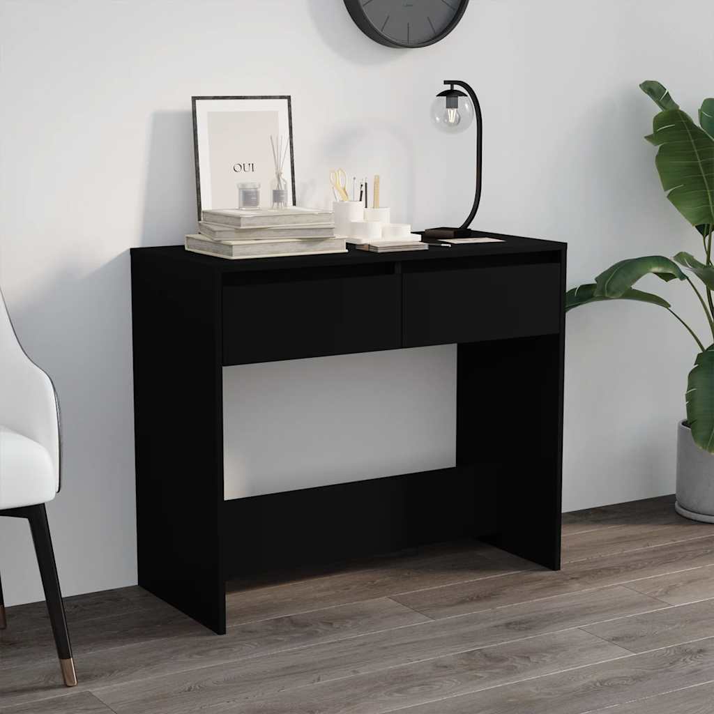 vidaXL Console Noir 89x41x76,5 cm Bois d'ingénierie